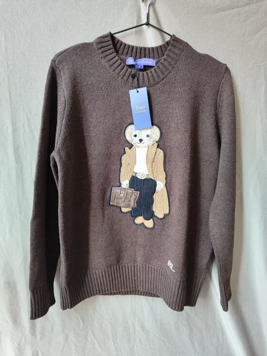 Polo Ralph Lauren Sweaters - ✨Polo Ralph Lauren 🧸Western Suit Bear Crewneck Knit Sweater Size S